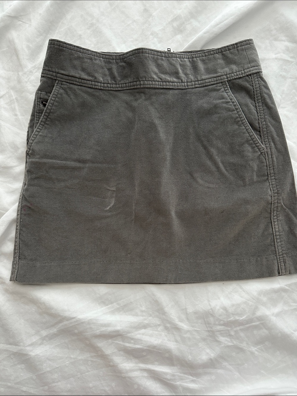 Banana Republic Gray Corduroy Mini Skirt